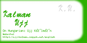 kalman ujj business card